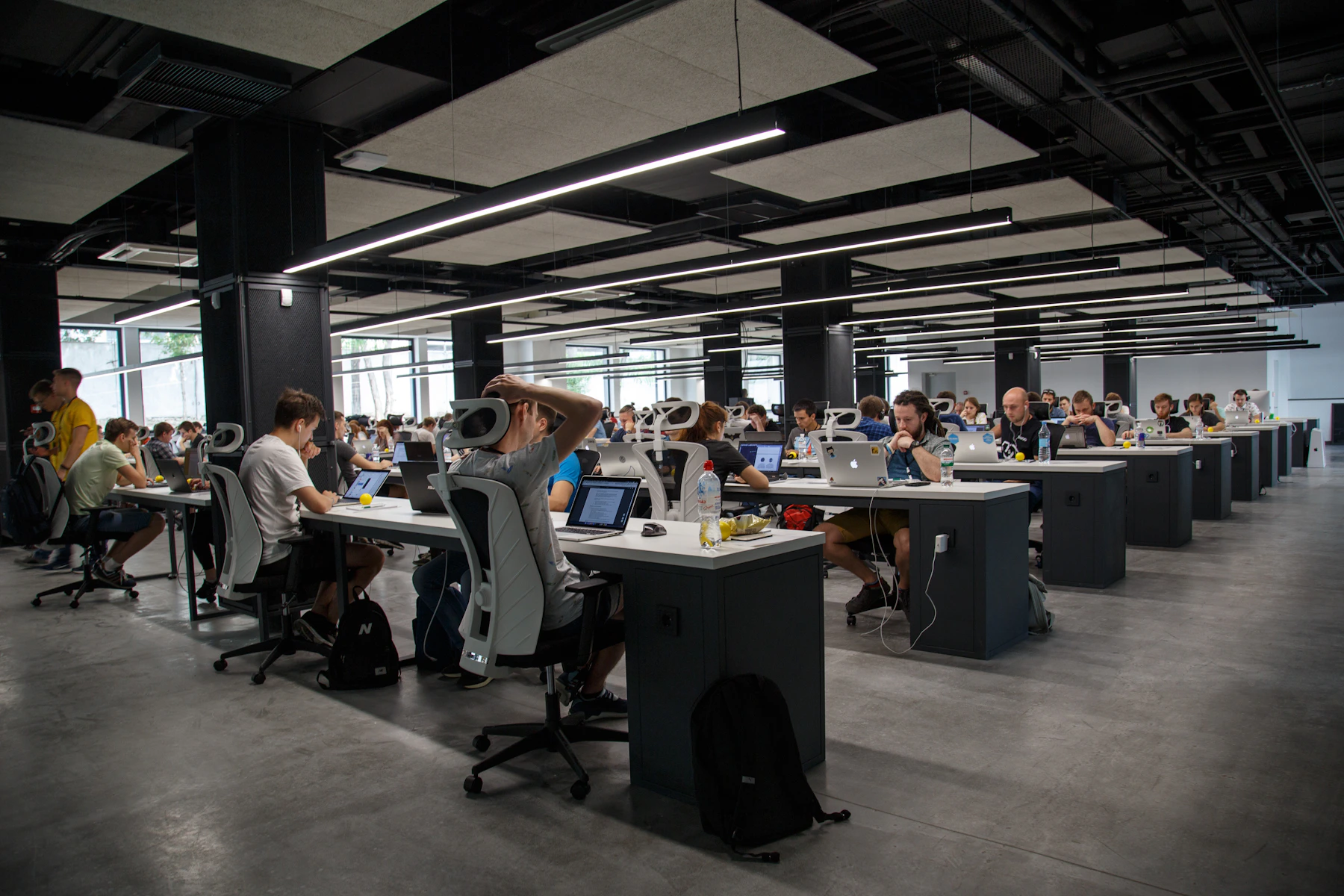 Team working together in a modern operations environment
